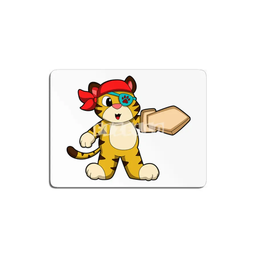 Tiger as Pirate with Eye patch & Sword MDF Tablo