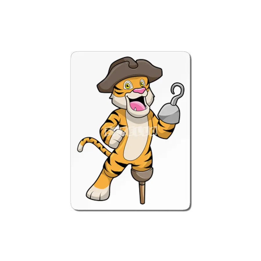 Tiger as Pirate with Wooden leg & Hooked hand MDF Tablo