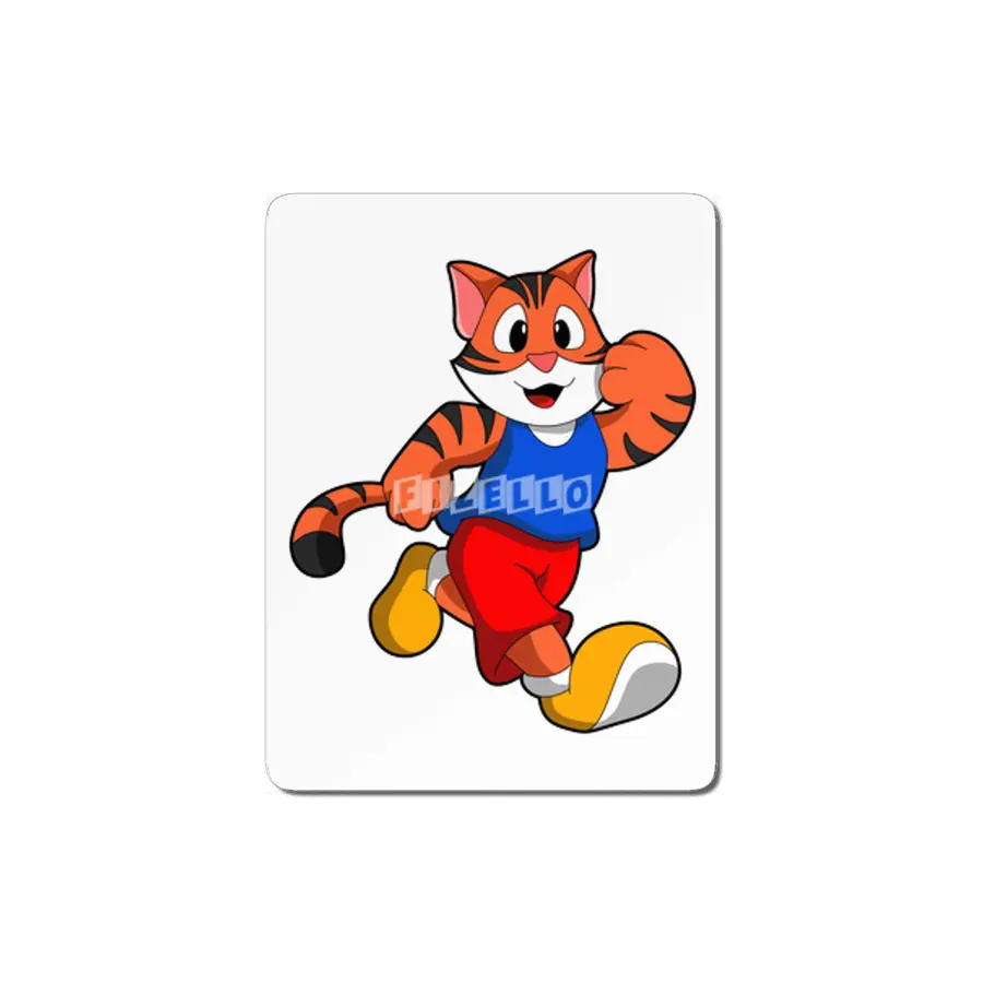 Tiger as Runner at Jogging MDF Tablo