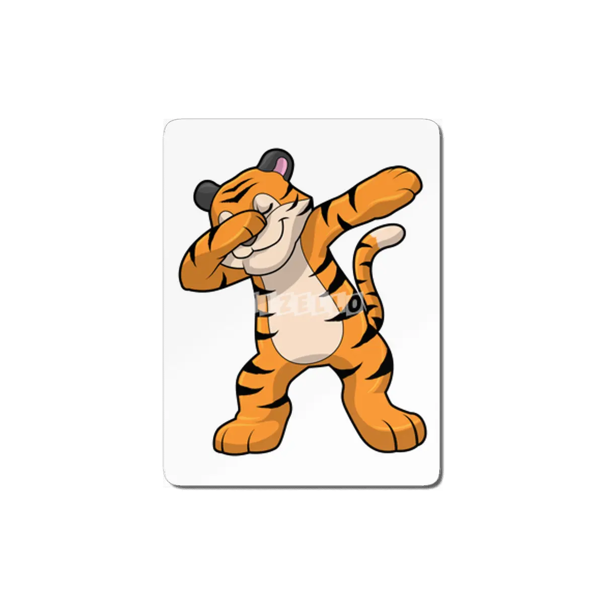 Tiger at Hip Hop Dance Dab MDF Tablo