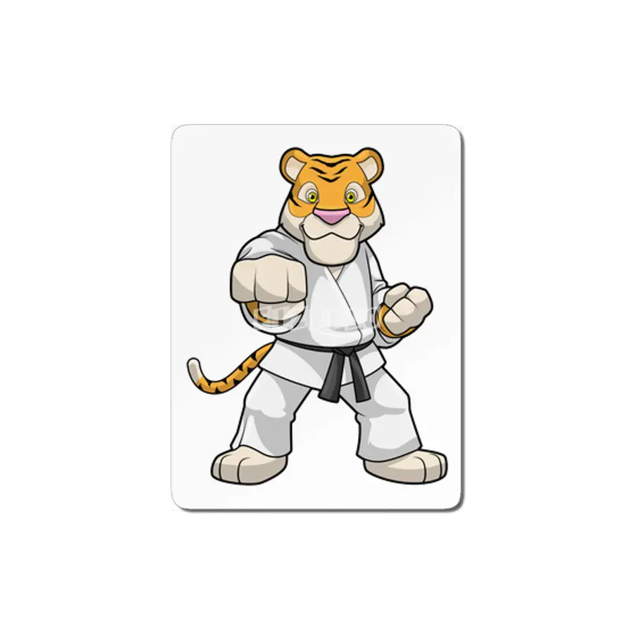 Tiger at Martial arts Karate MDF Tablo