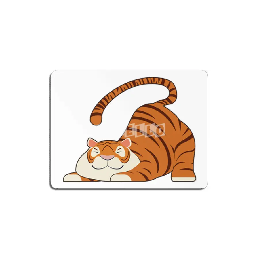 Tiger at Yoga Stretching Exercises MDF Tablo
