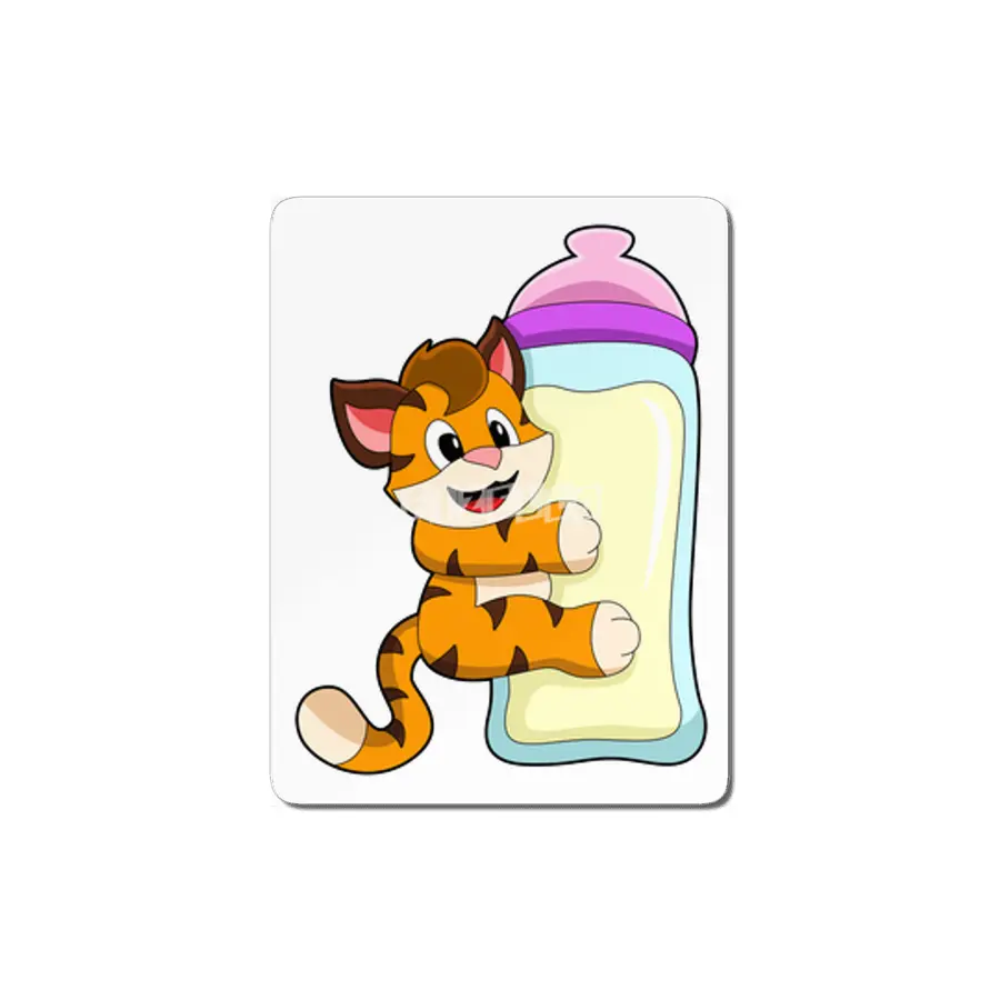 Tiger with Baby bottle of Milk MDF Tablo