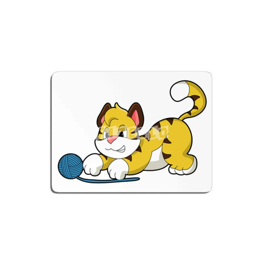 Tiger with Woll yarn ball MDF Tablo