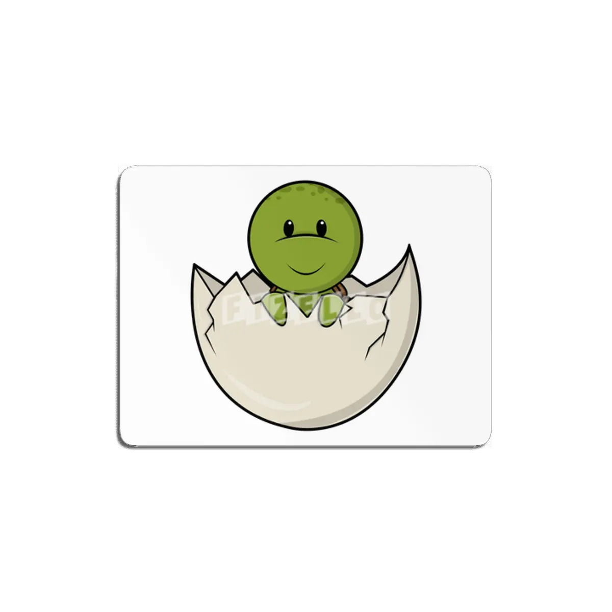 Turtle as Baby with Eggshell MDF Tablo