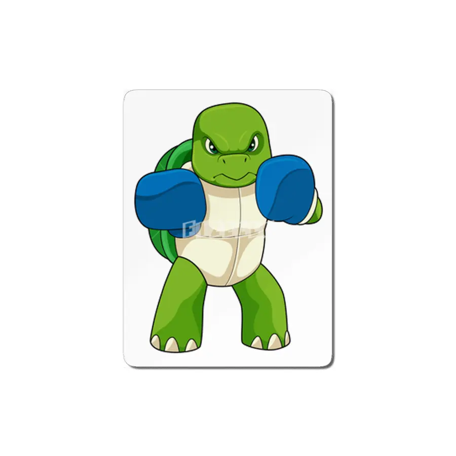 Turtle as Boxer with Boxing gloves MDF Tablo