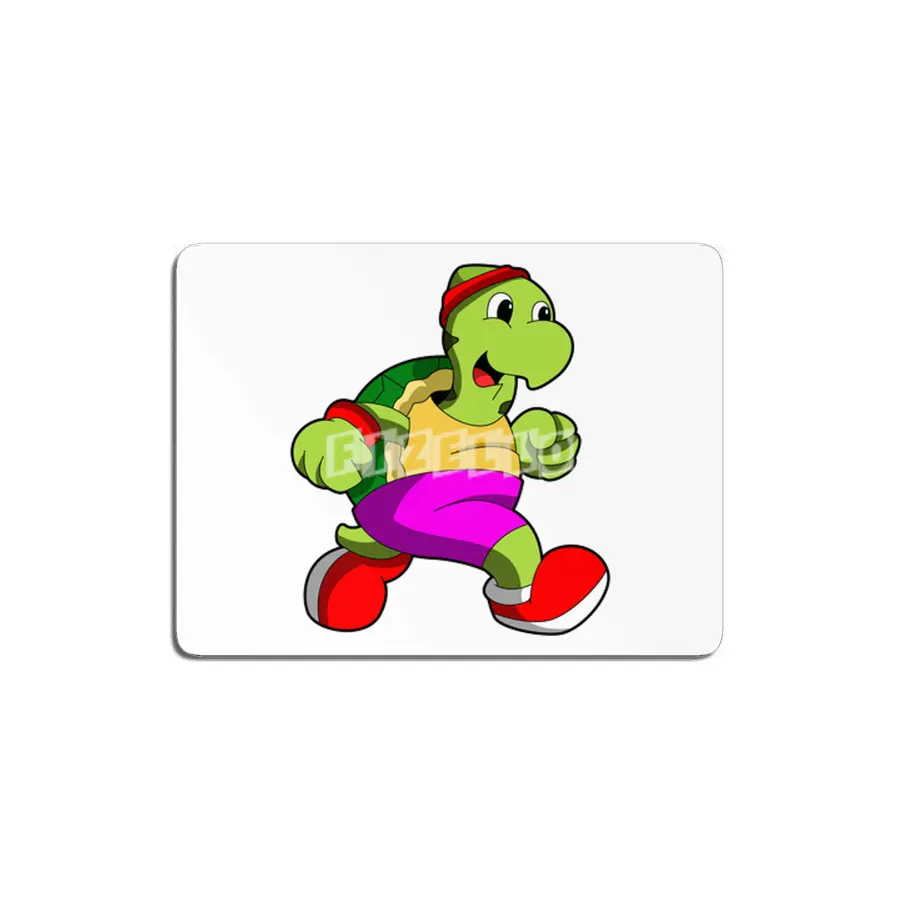 Turtle as Jogger with Headband MDF Tablo