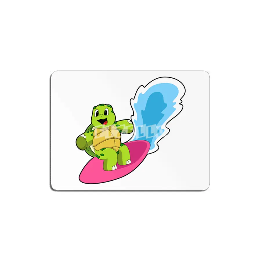 Turtle as Surfer with Surfboard MDF Tablo