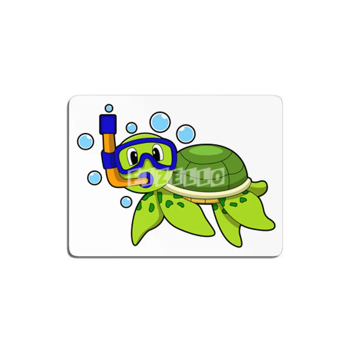 Turtle at Diving with Snorkel MDF Tablo