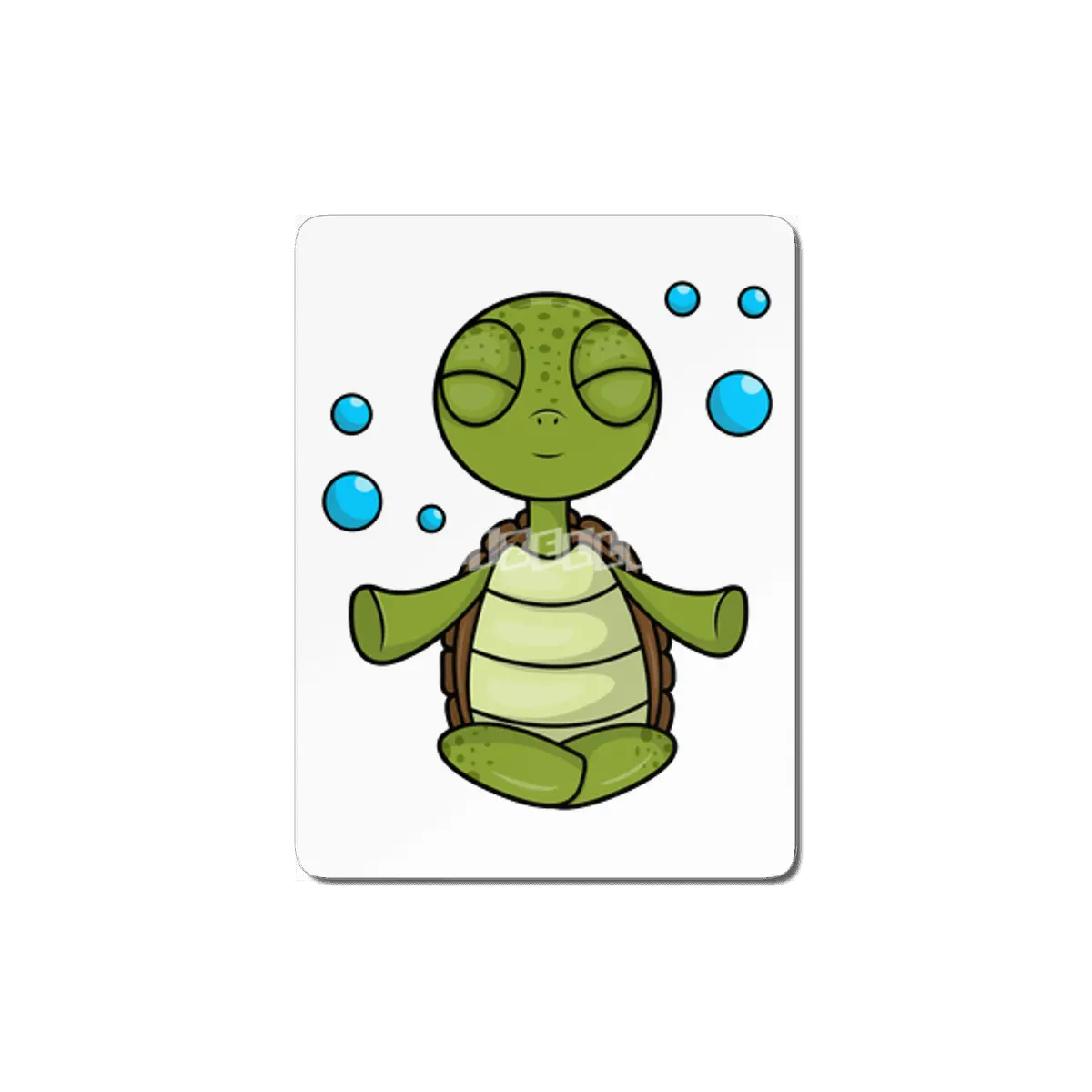 Turtle at Meditating in Sitting MDF Tablo