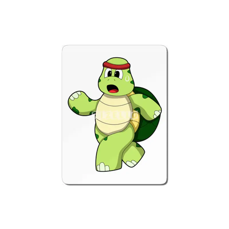Turtle at Running with Headband MDF Tablo