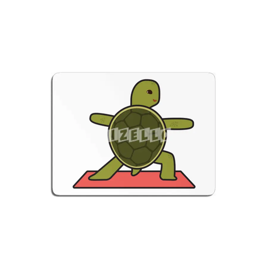 Turtle at Yoga with Yoga mat MDF Tablo