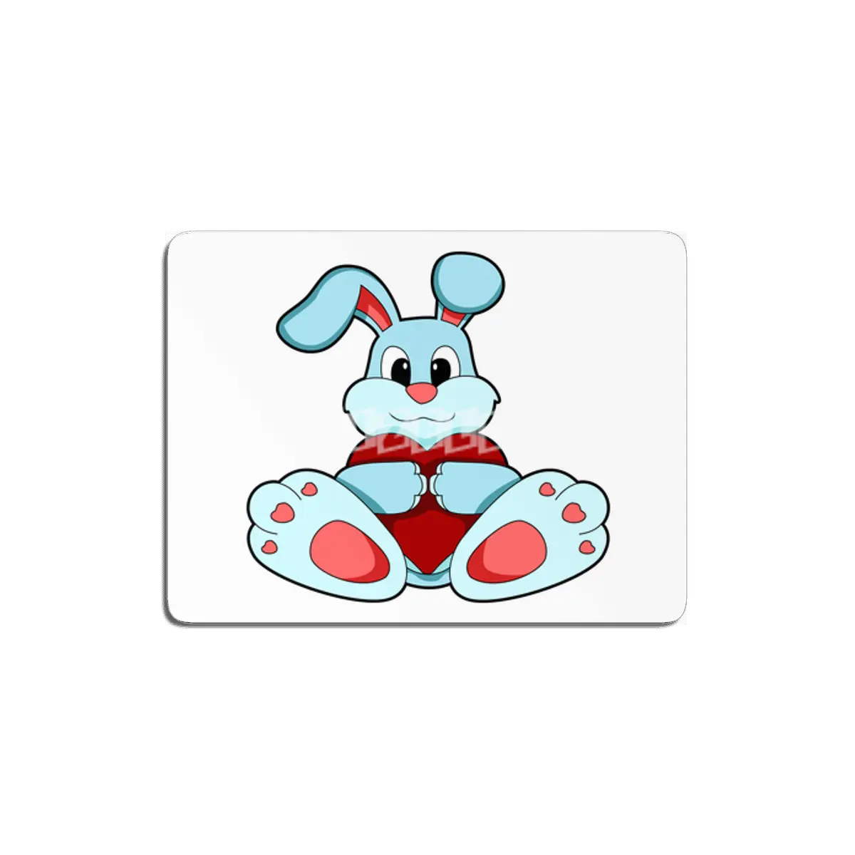 Rabbit with Heart MDF Tablo