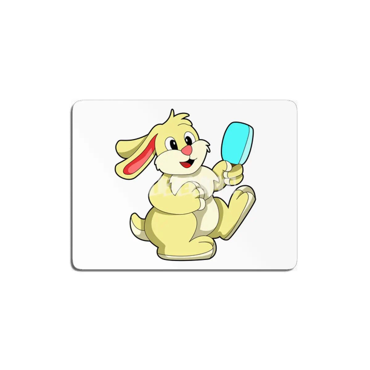 Rabbit with Popsicle MDF Tablo