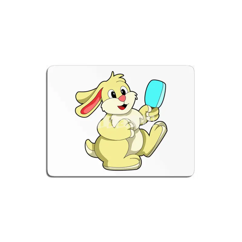 Rabbit with Popsicle MDF Tablo
