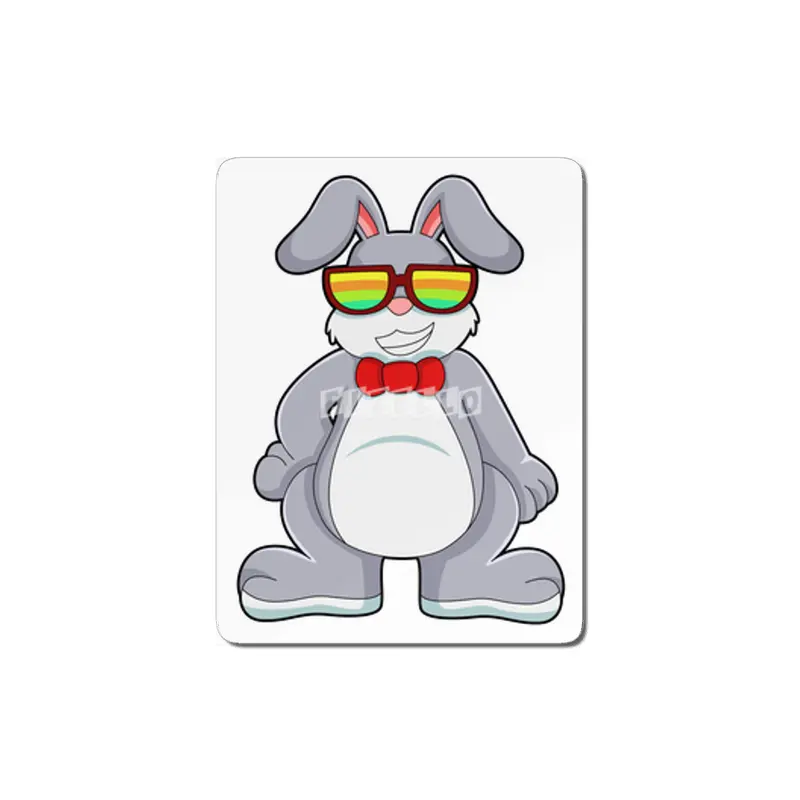 Rabbit with Sunglasses & Tie MDF Tablo