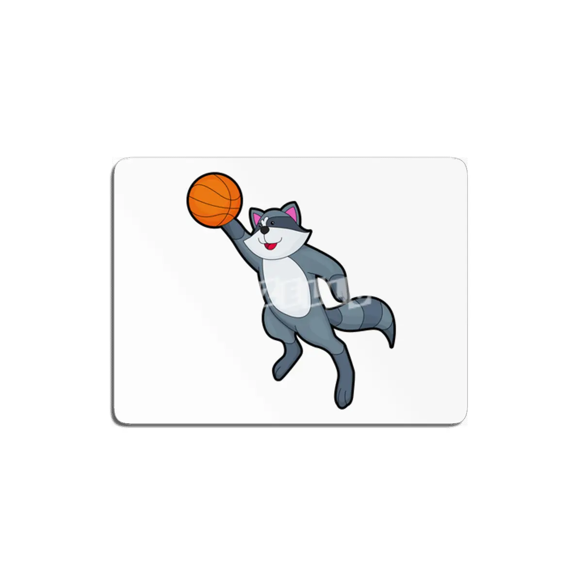 Racoon as Basketball player with Basketball MDF Tablo