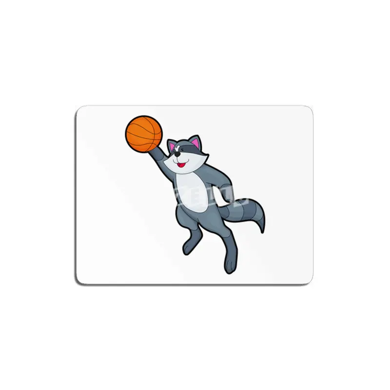 Racoon as Basketball player with Basketball MDF Tablo