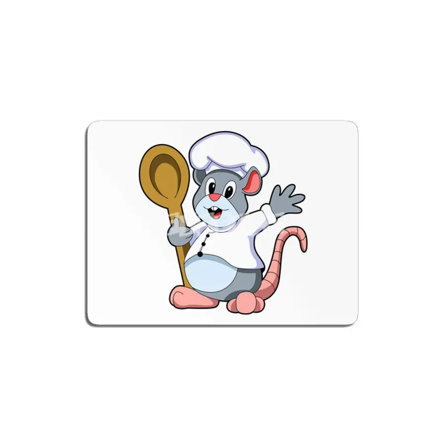 Rat as Chef with Cooking apron & Wooden spoon MDF Tablo