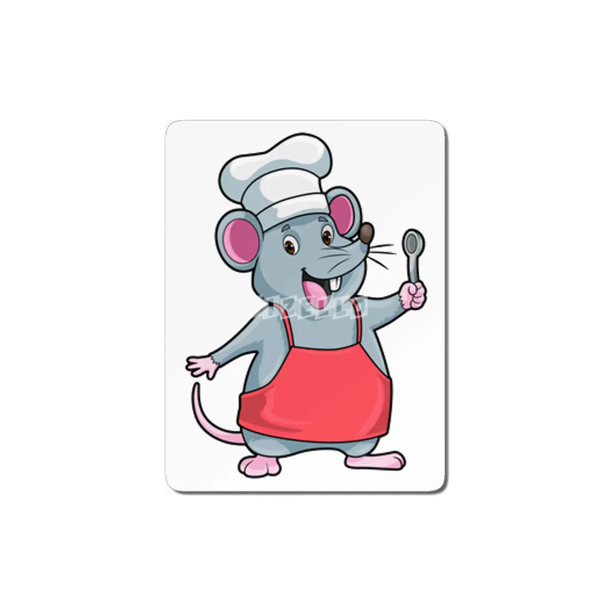 Rat as Chef with Cooking apron & Wooden spoon MDF Tablo