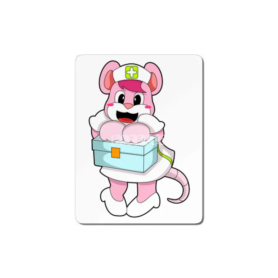 Rat as Nurse with Box MDF Tablo