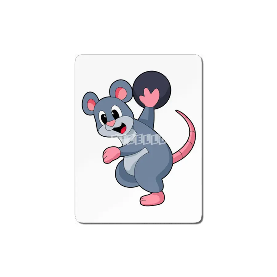 Rat at Bowling with Bowling ball MDF Tablo