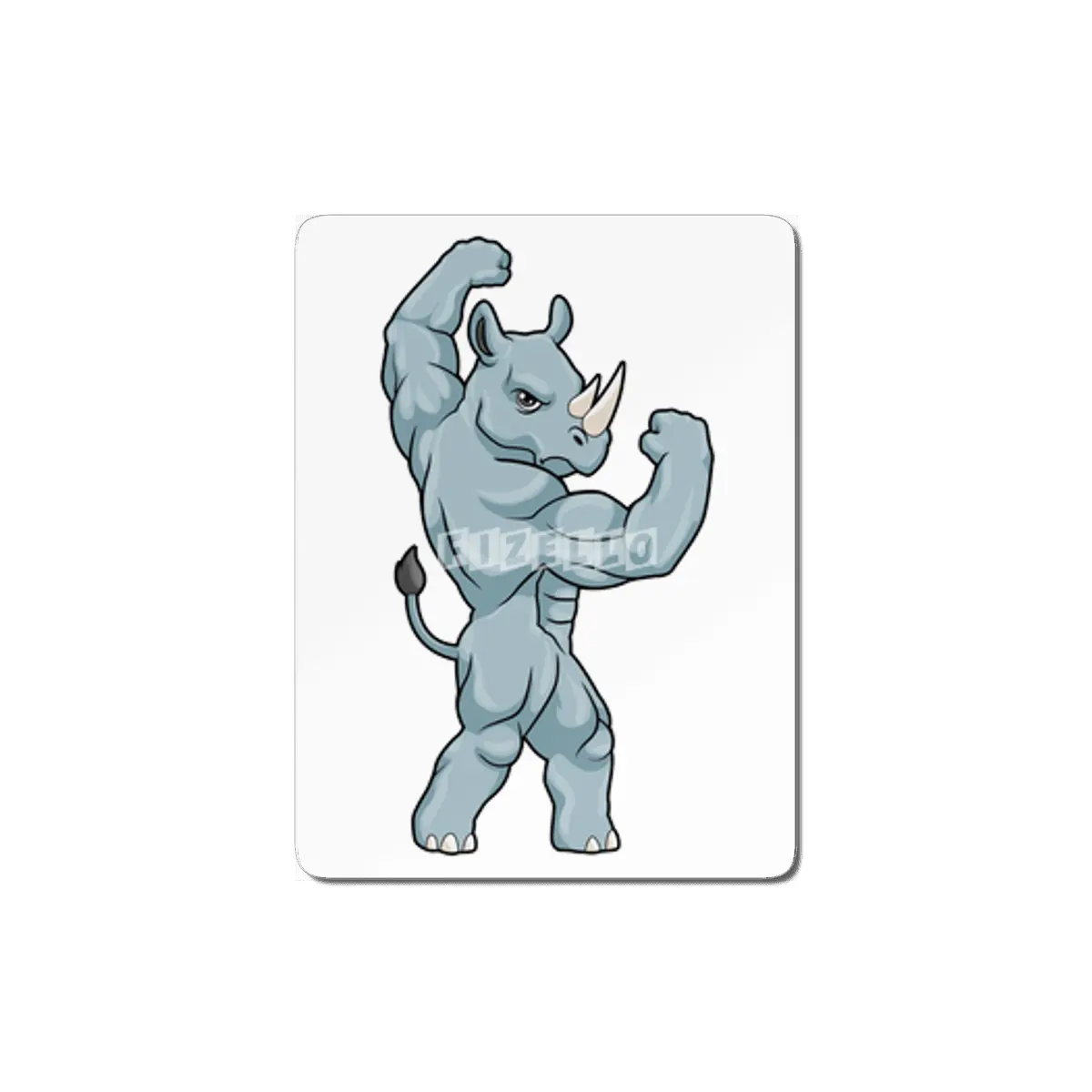 Rhino as Bodybuilder extreme MDF Tablo