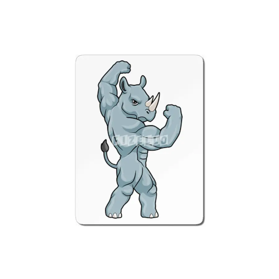 Rhino as Bodybuilder extreme MDF Tablo