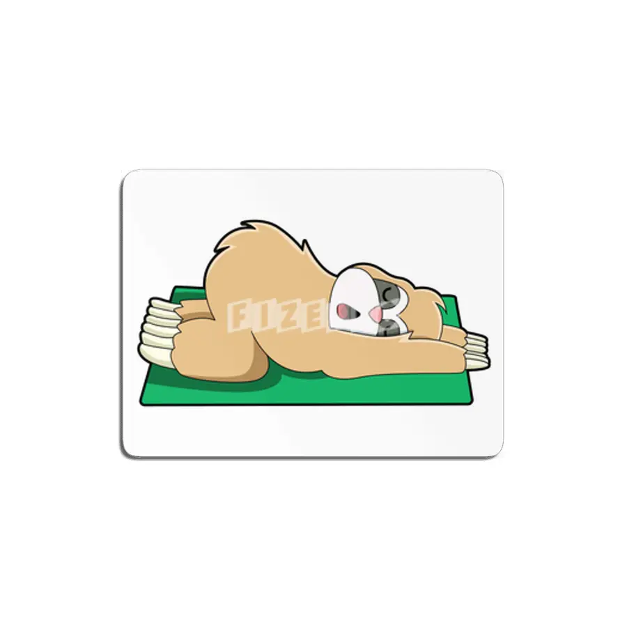 Sloth at Yoga on Yoga mat MDF Tablo