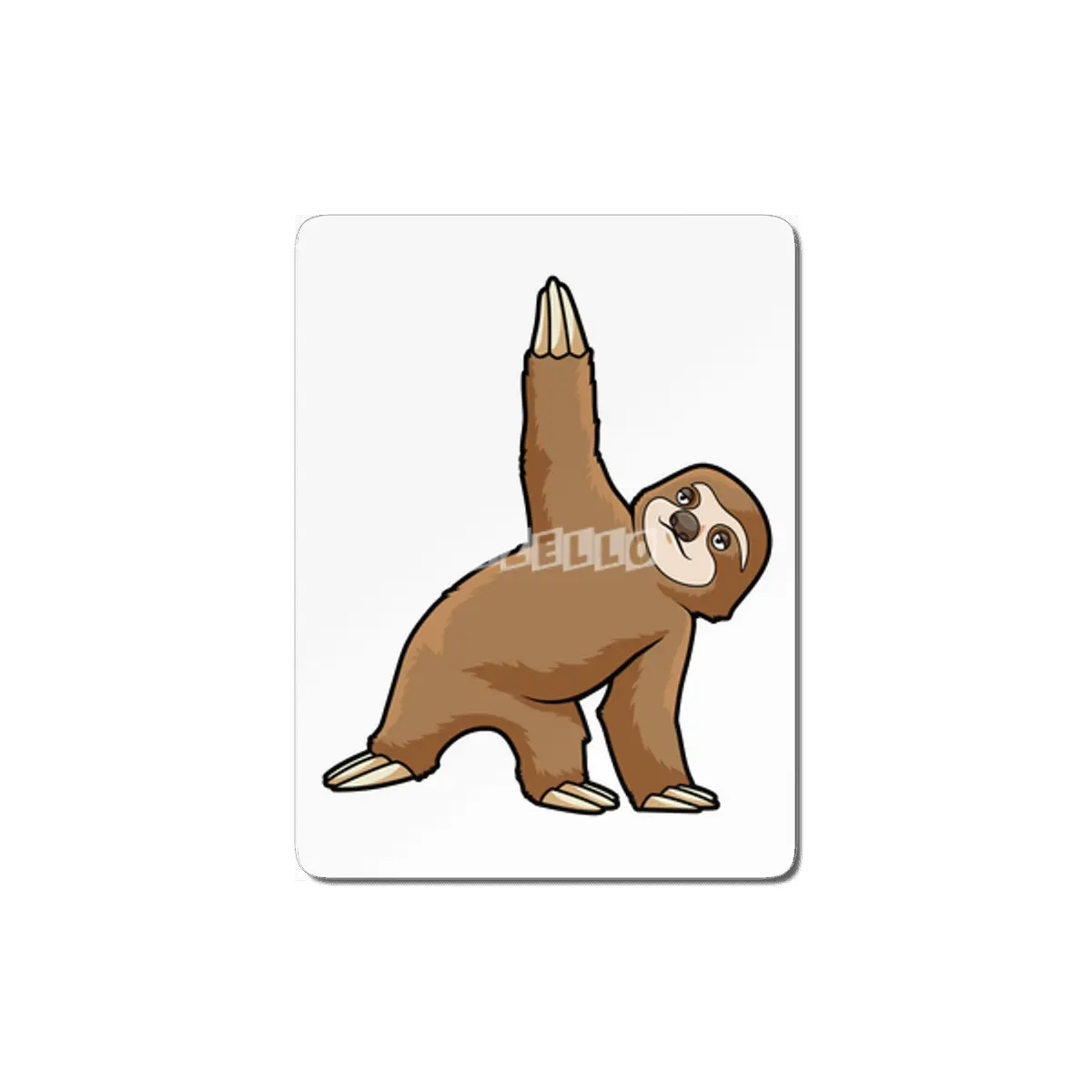 Sloth at Yoga Stretching exercises Legs MDF Tablo