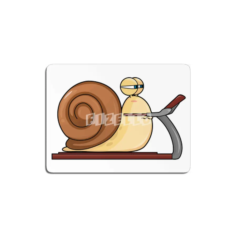 Snail at Jogging on Treadmill MDF Tablo
