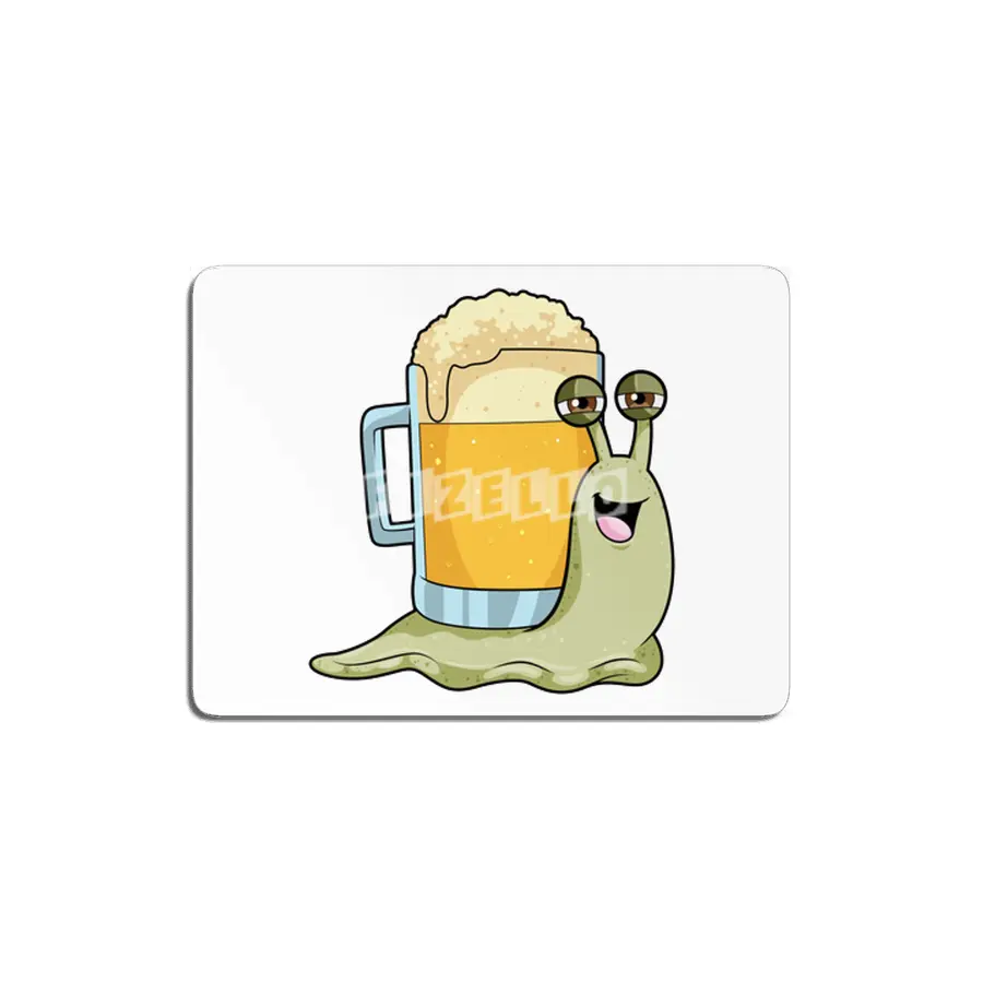 Snail with Glass of Beer MDF Tablo