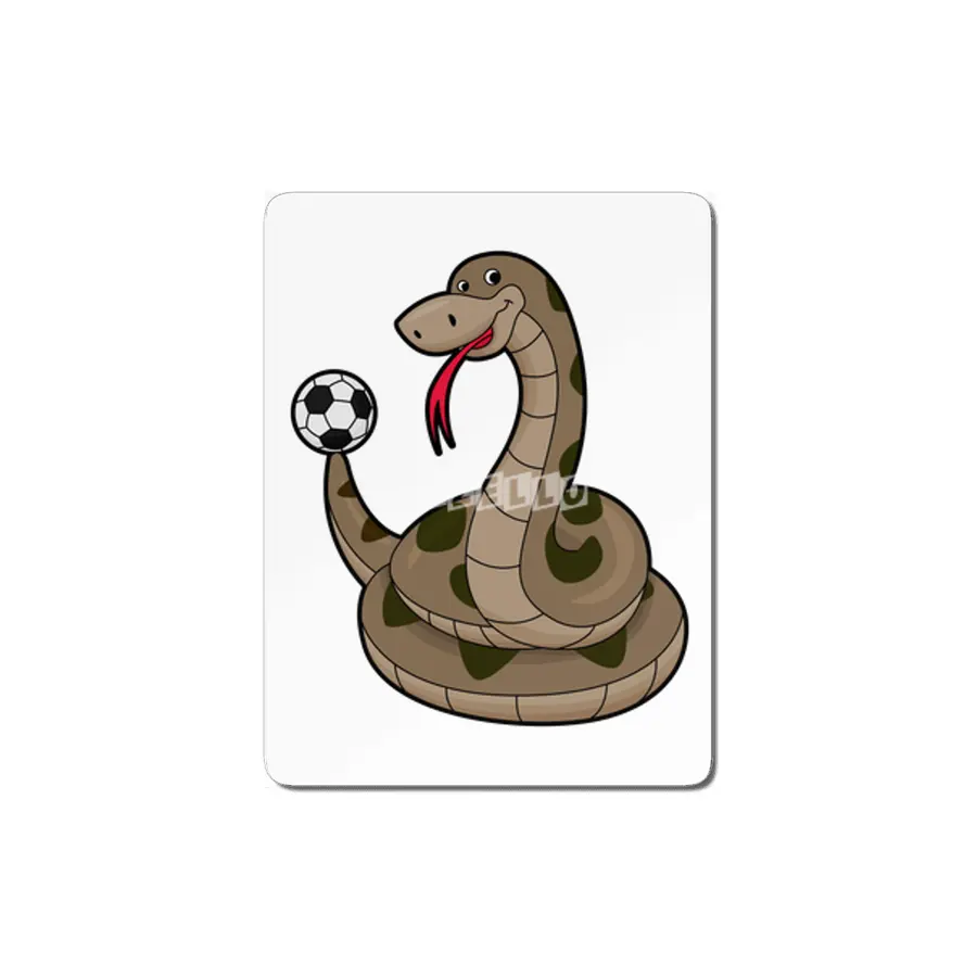 Snake as Soccer player with Soccer ball MDF Tablo