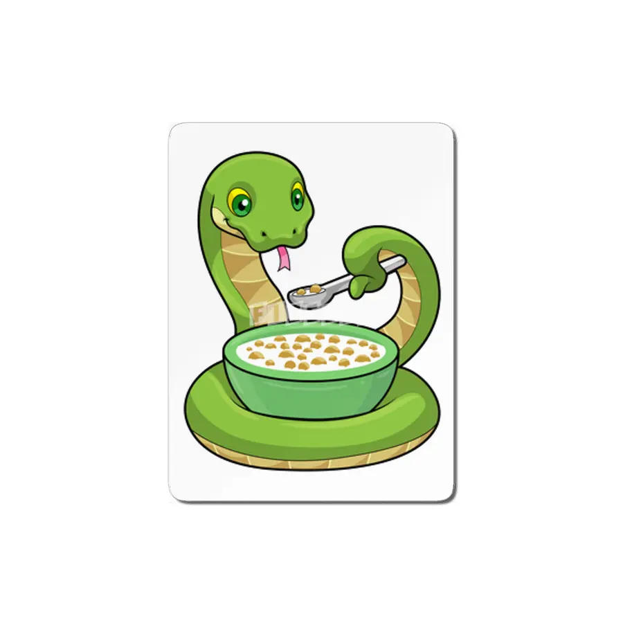 Snake at Eating with Muesli MDF Tablo