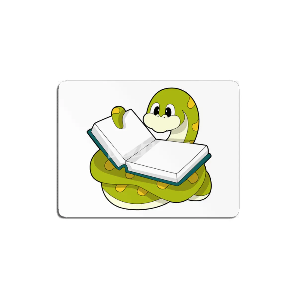 Snake at Reading with Book MDF Tablo
