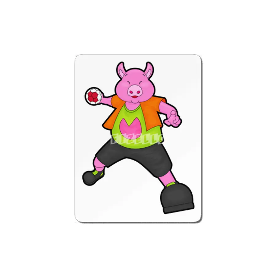 Pig at Handball player with Handball MDF Tablo