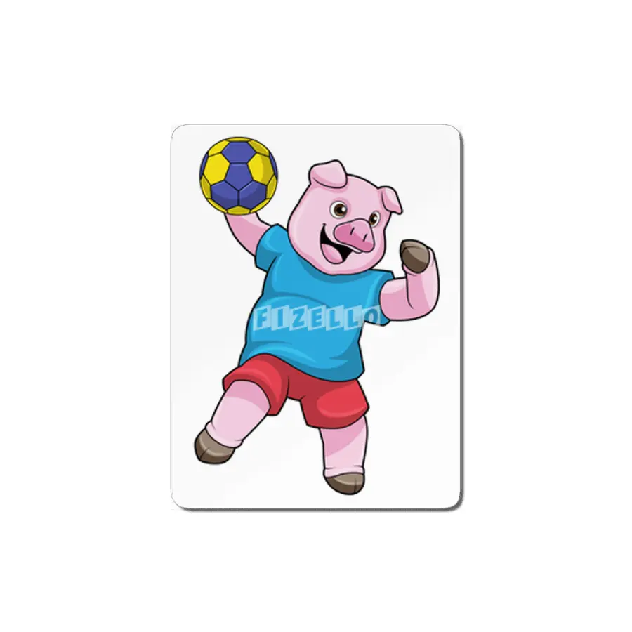 Pig at Handball Sports MDF Tablo