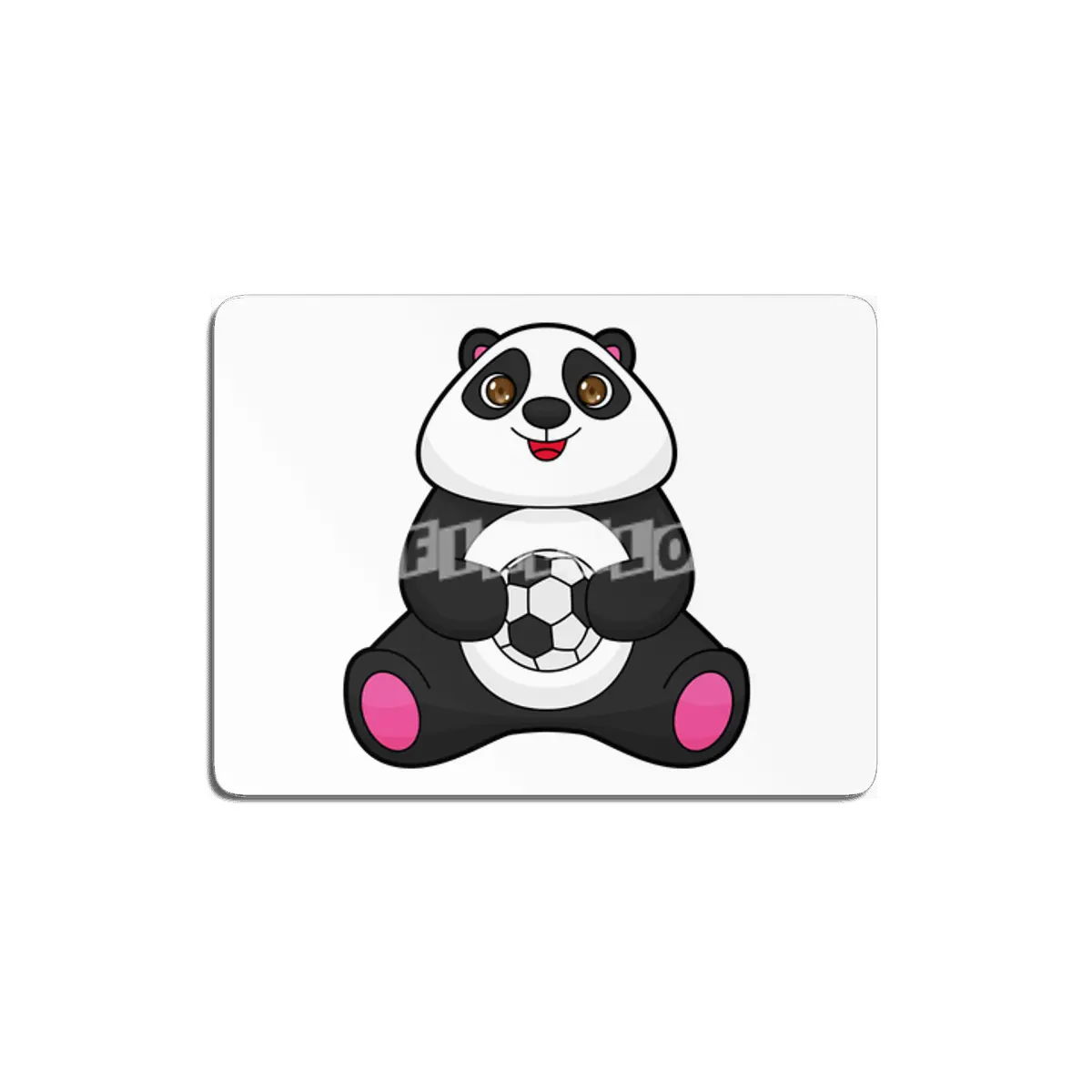 Panda as Soccer player with Soccer ball MDF Tablo