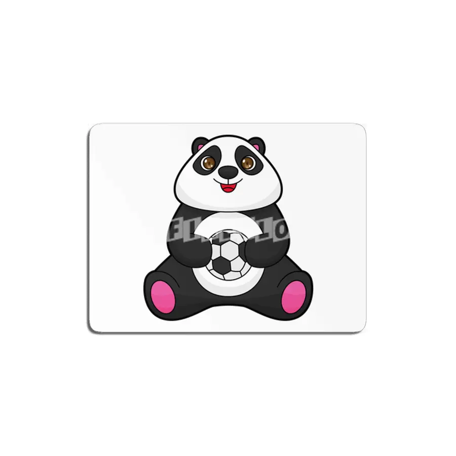 Panda as Soccer player with Soccer ball MDF Tablo
