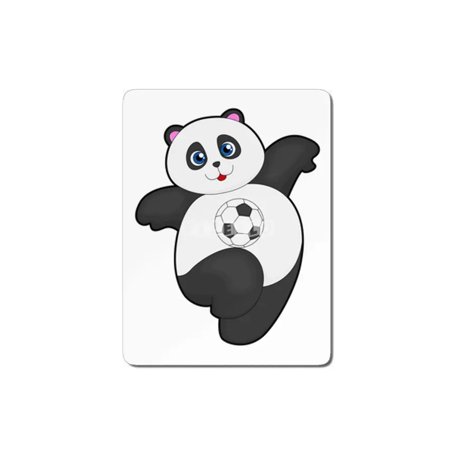 Panda at Soccer Sports MDF Tablo
