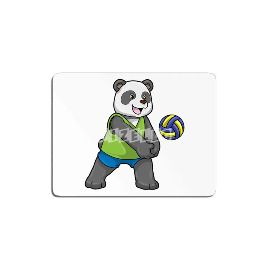 Panda at Sports with Volleyball MDF Tablo