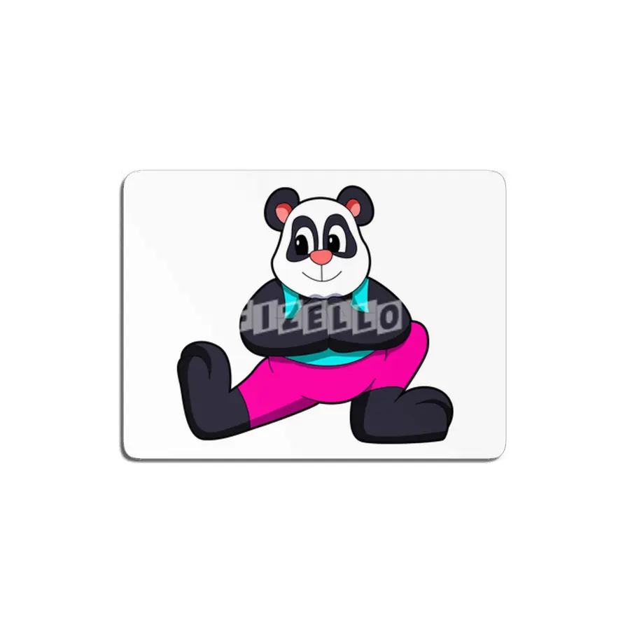 Panda at Yoga stretching exercises MDF Tablo