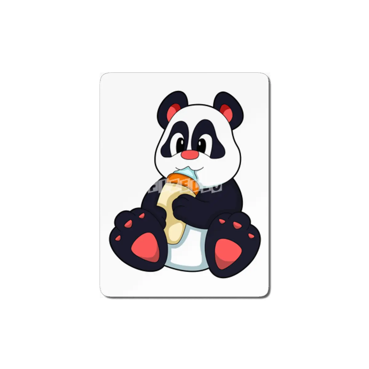 Panda with Baby bottle with Milk MDF Tablo