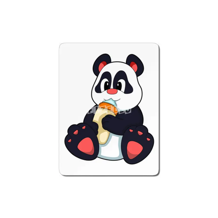 Panda with Baby bottle with Milk MDF Tablo