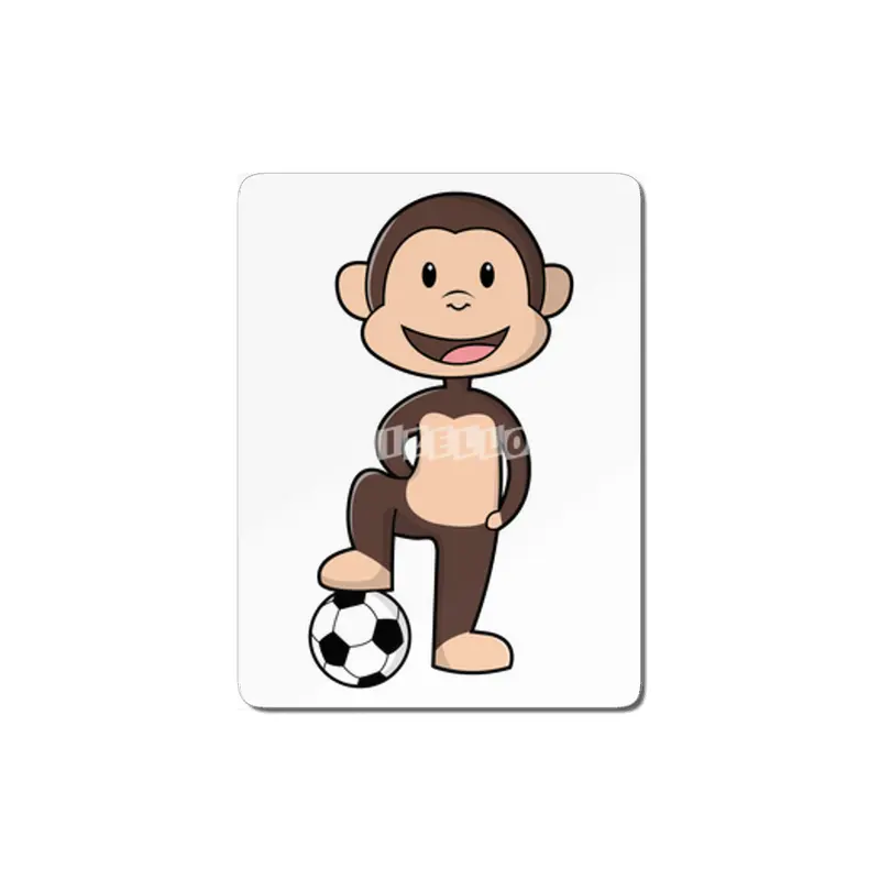 Monkey as Soccer player with Soccer ball MDF Tablo