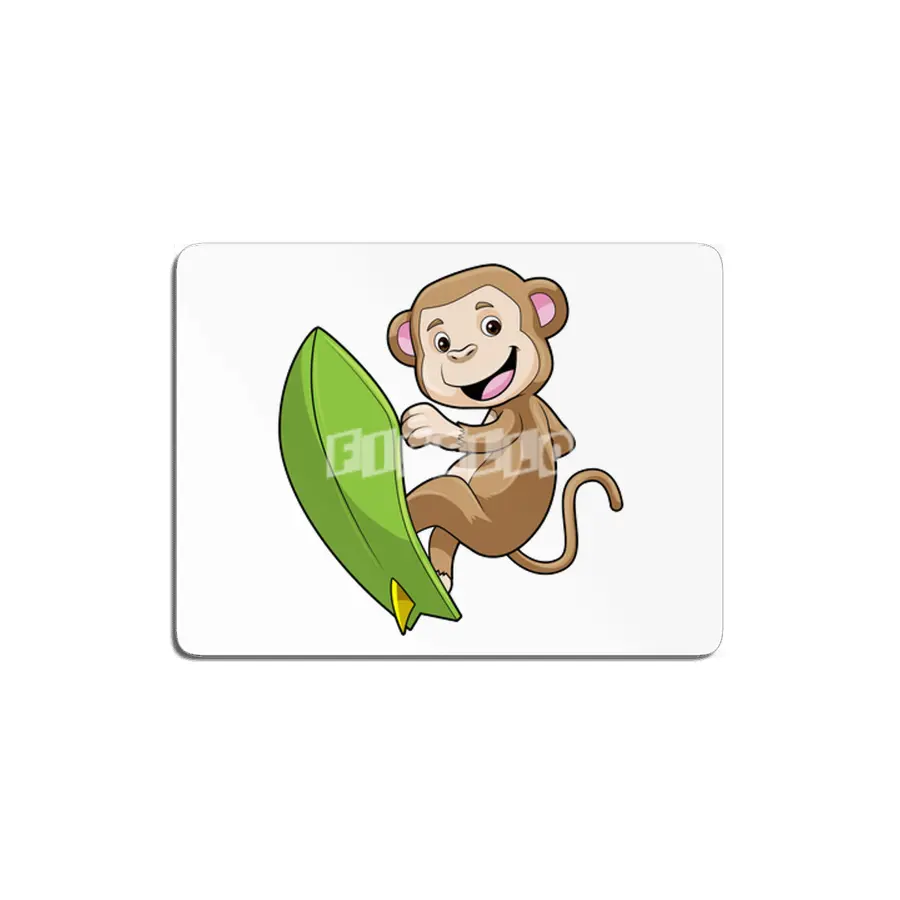 Monkey as Surfer with Surfboard MDF Tablo