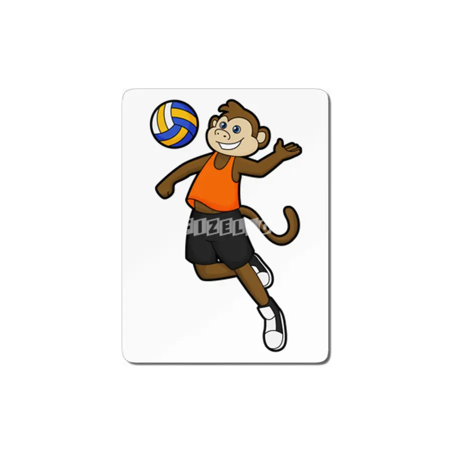 Monkey as Volleyball player with Volleyball MDF Tablo