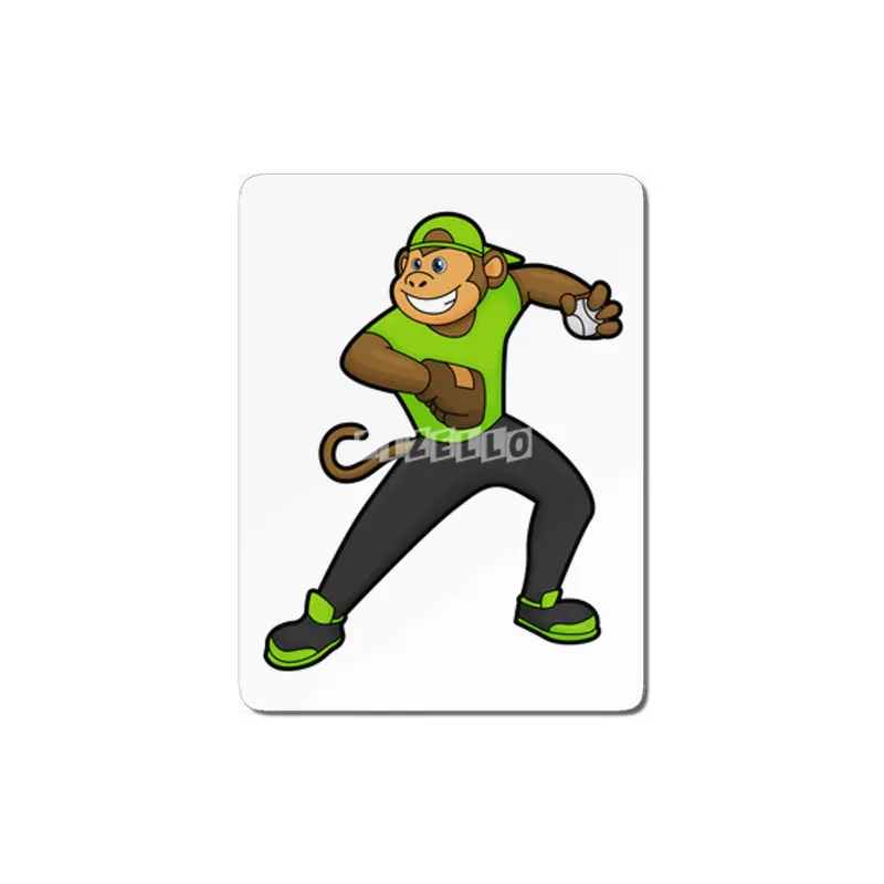 Monkey at Baseball with Baseball bat MDF Tablo