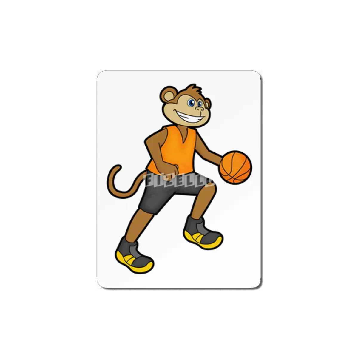 Monkey at Basketball Sports MDF Tablo