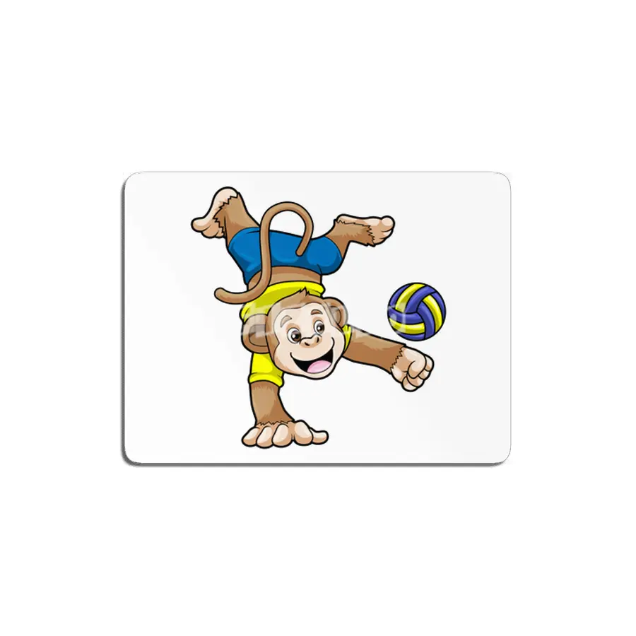 Monkey at Sports with Volleyball MDF Tablo